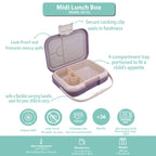 Clevakid Midi  Lunch Box Purple Dark Powder 900ML \30 OZ
