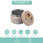 Clevakid Thermal Food Jar Brown Dark Toffeh 250ML \8 OZ - stars Design