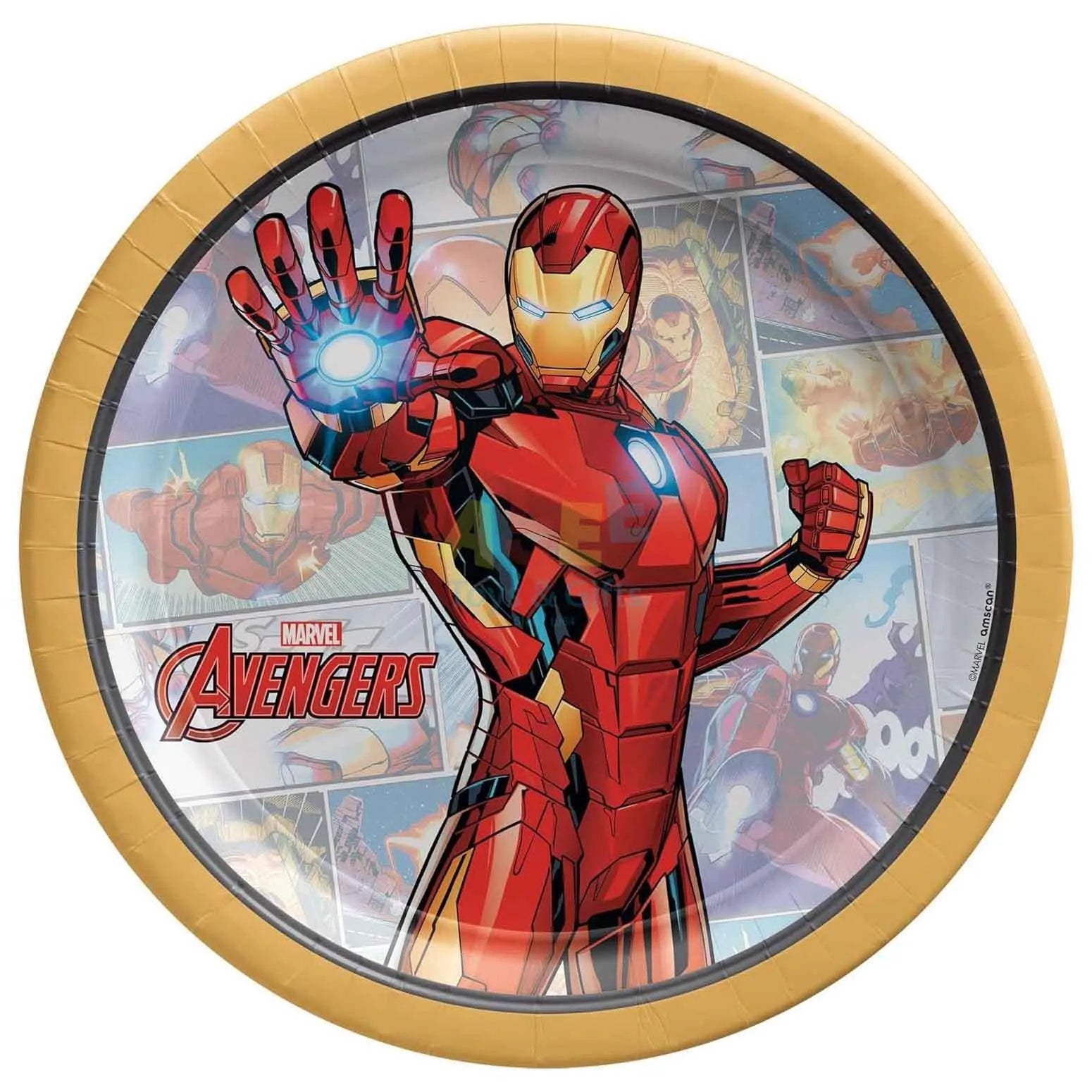 IRON MAN PAPER PLATES 7INCH-8PCS