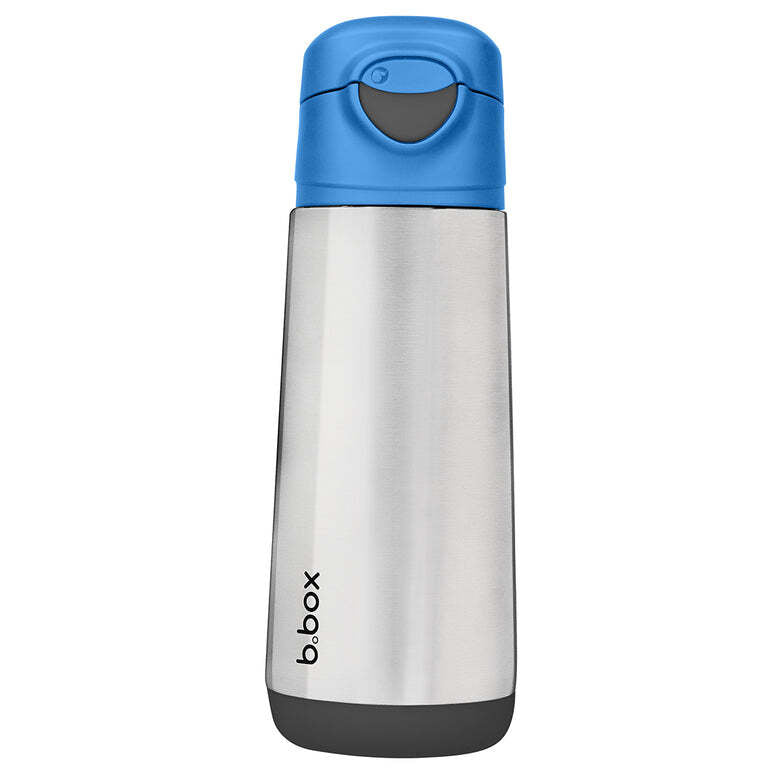 B.box 500ml insulated sport spout bottle Blue Slate