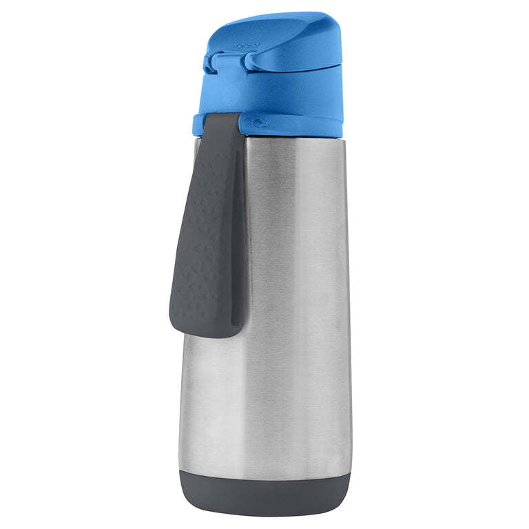 B.box 500ml insulated sport spout bottle Blue Slate