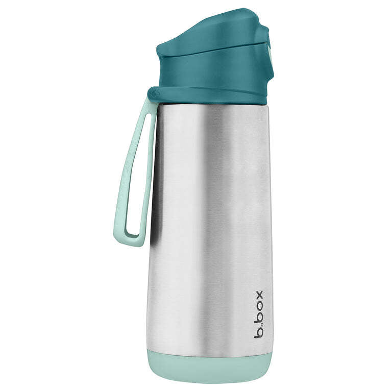 B.box 500ml insulated sport spout bottle emerald forest