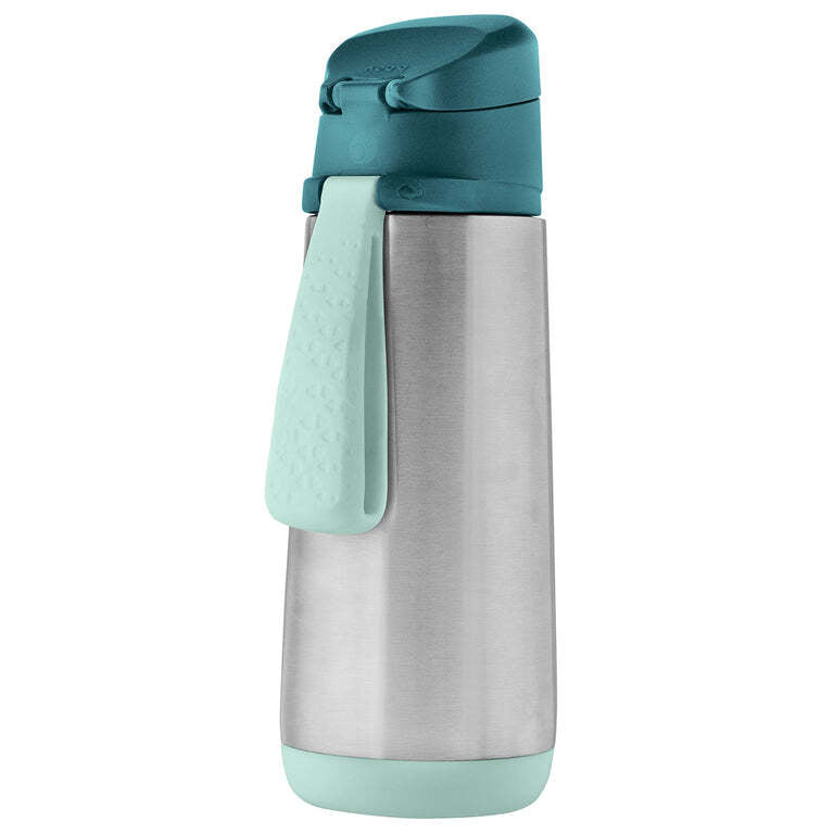 B.box 500ml insulated sport spout bottle emerald forest