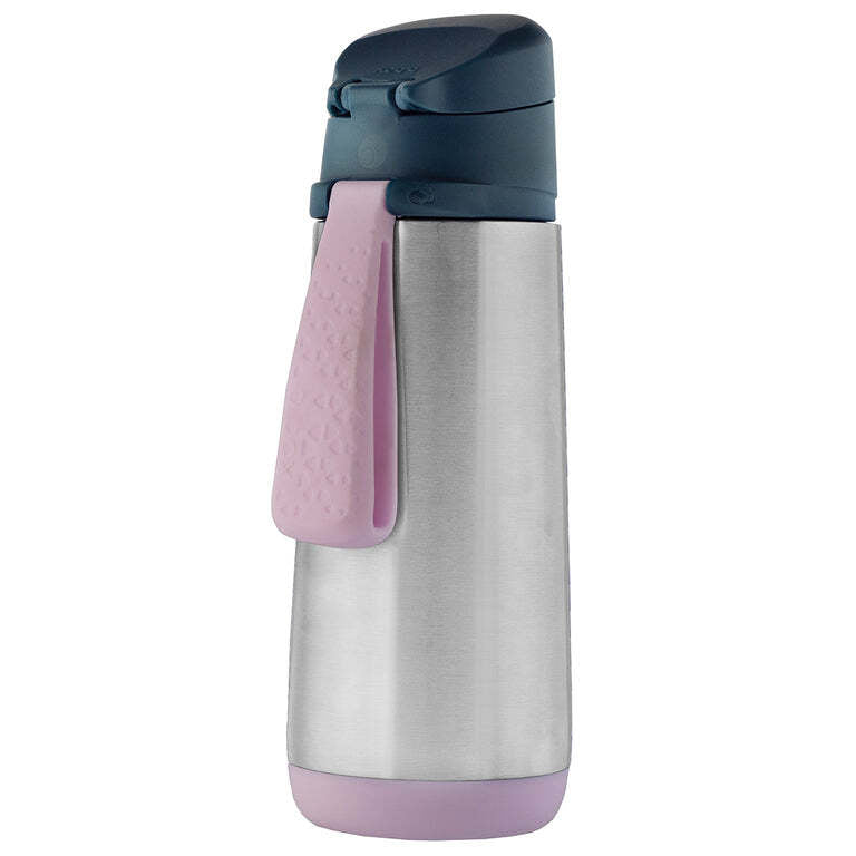 B.box 500ml insulated sport spout bottle Indigo rose