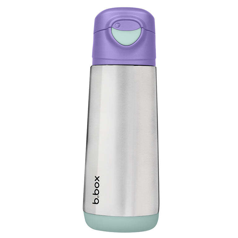 B.box 500ml insulated sport spout bottle lilac pop