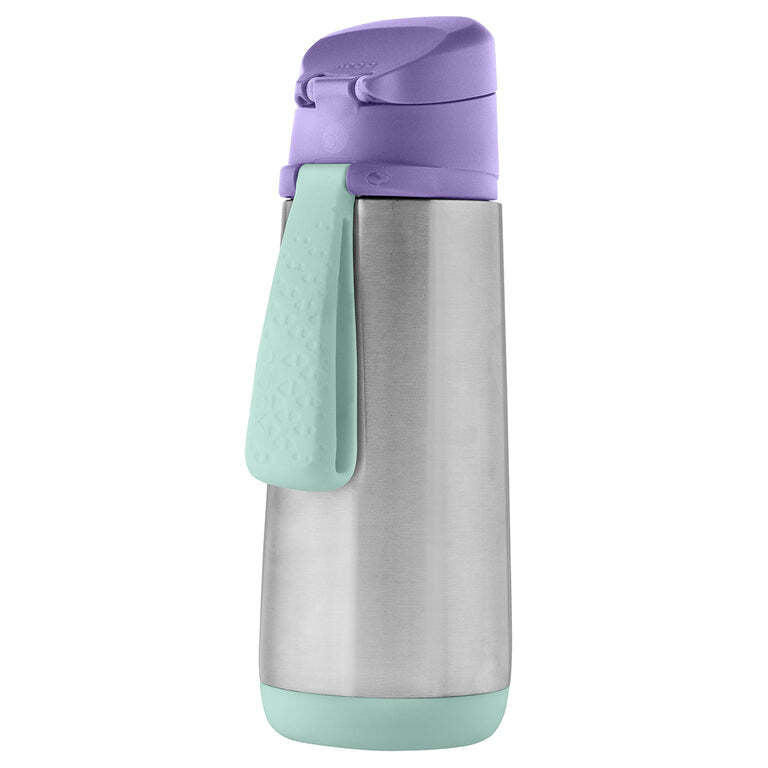 B.box 500ml insulated sport spout bottle lilac pop