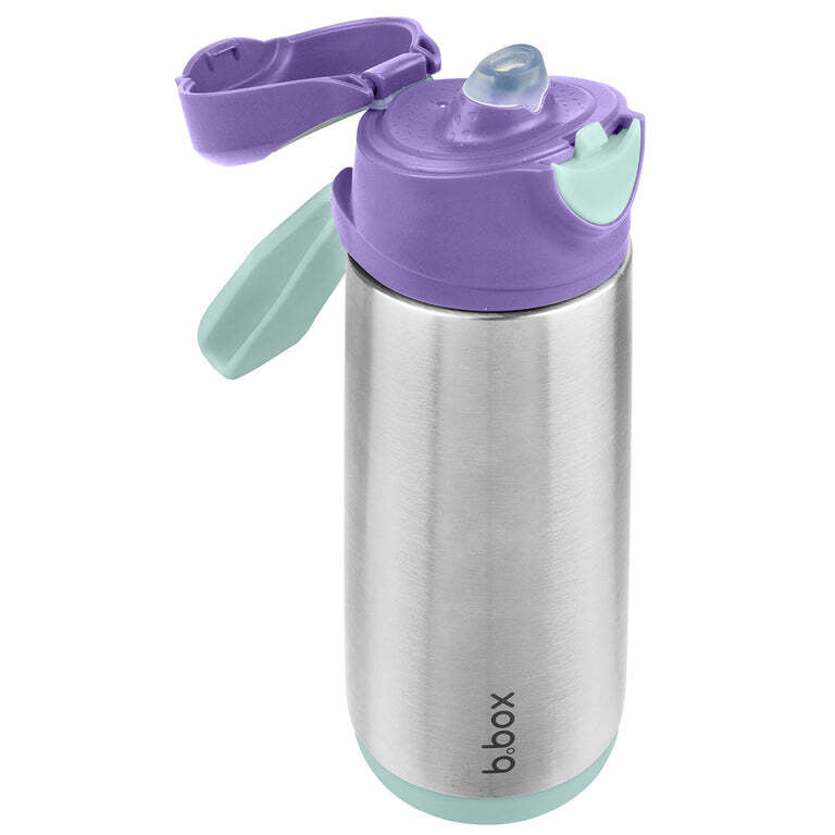 B.box 500ml insulated sport spout bottle lilac pop