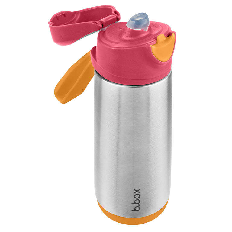 B.box 500ml insulated sport spout bottle strawberry shake