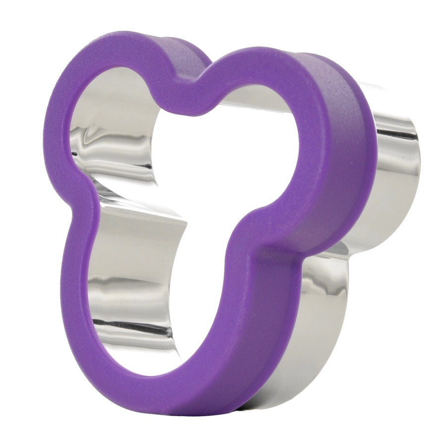 Fun box Stainless steel sandwich cutter mouse Purple