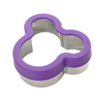 Fun box Stainless steel sandwich cutter mouse Purple