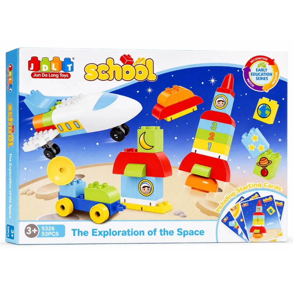 JDLT Space School Building Blocks Set 52 Pieces Kids Toy