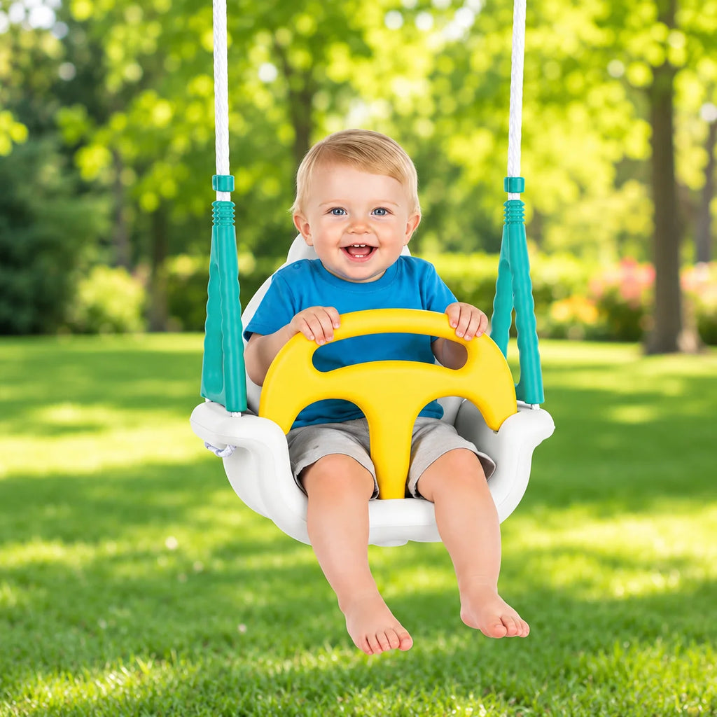 Jumbo Baby Swing Seat – Cream & Teal