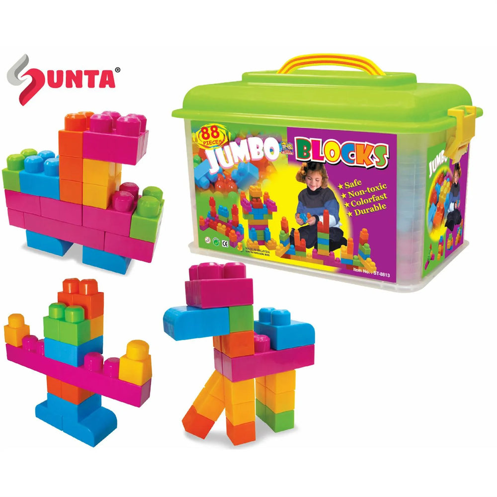 JUMBO BLOCKS -88pcs PLASTIC BOX