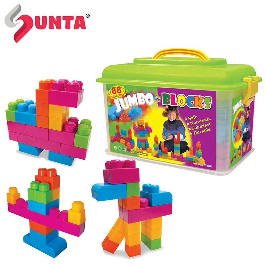 JUMBO BLOCKS -88pcs PLASTIC BOX