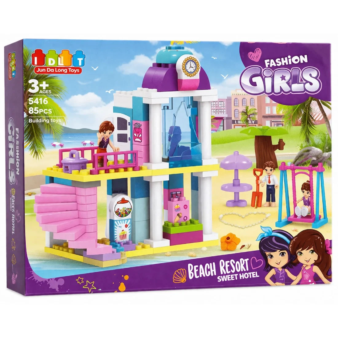Jun Da Long Fashion Girl Building Blocks 85 Pieces Kids Toy