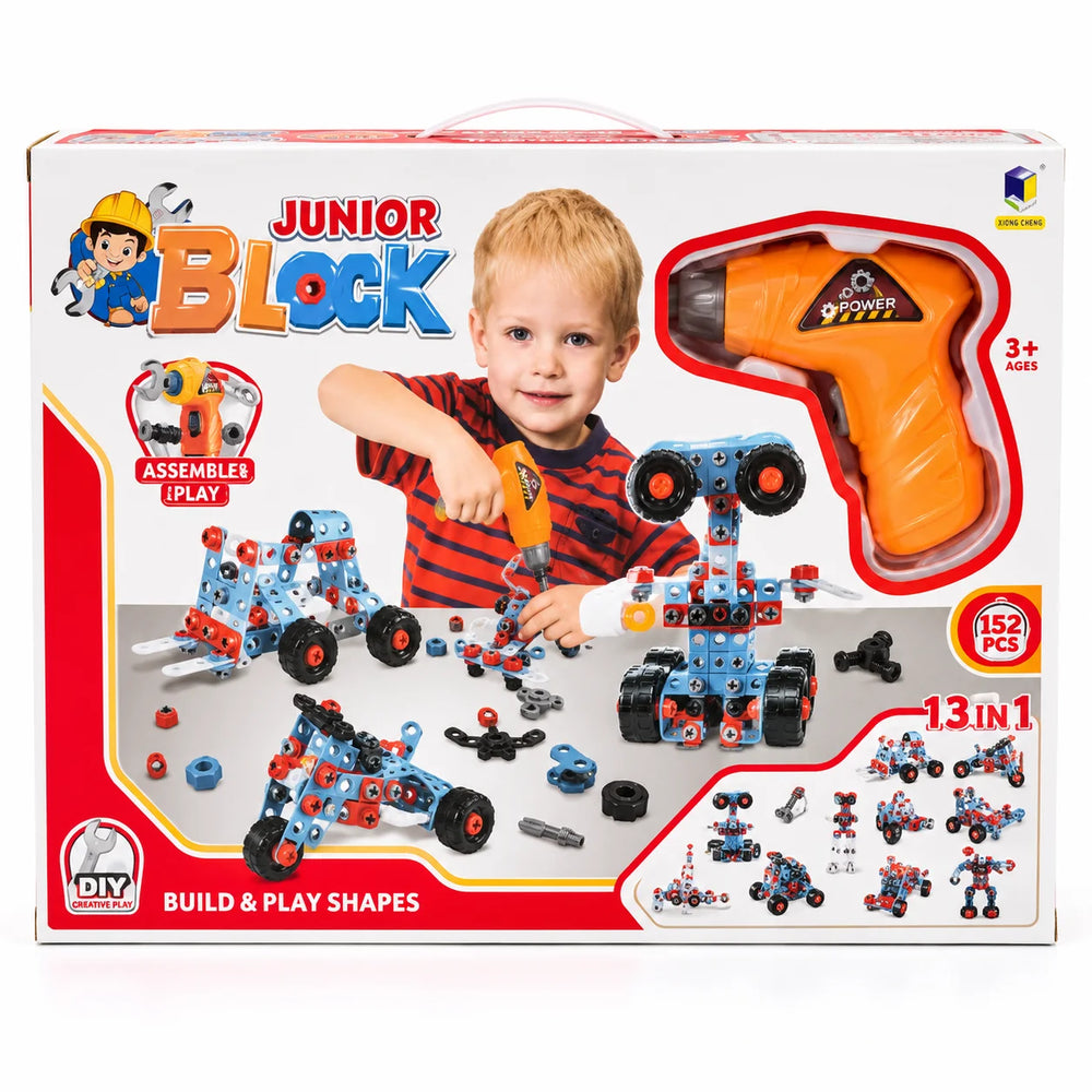 Junior Block 10-in-1 Building Kit with Electric Drill
