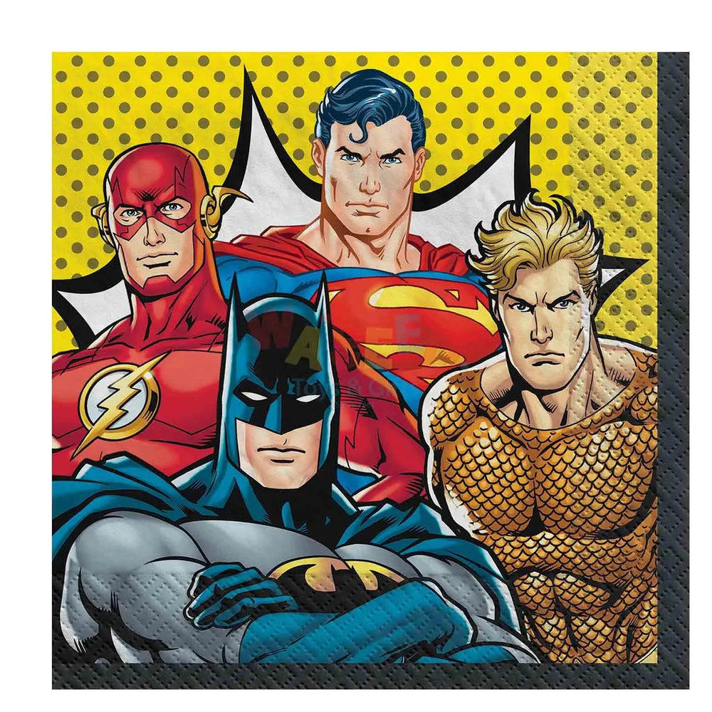 JUSTICE LEAGUE LUNCH NAPKINS 16PCS