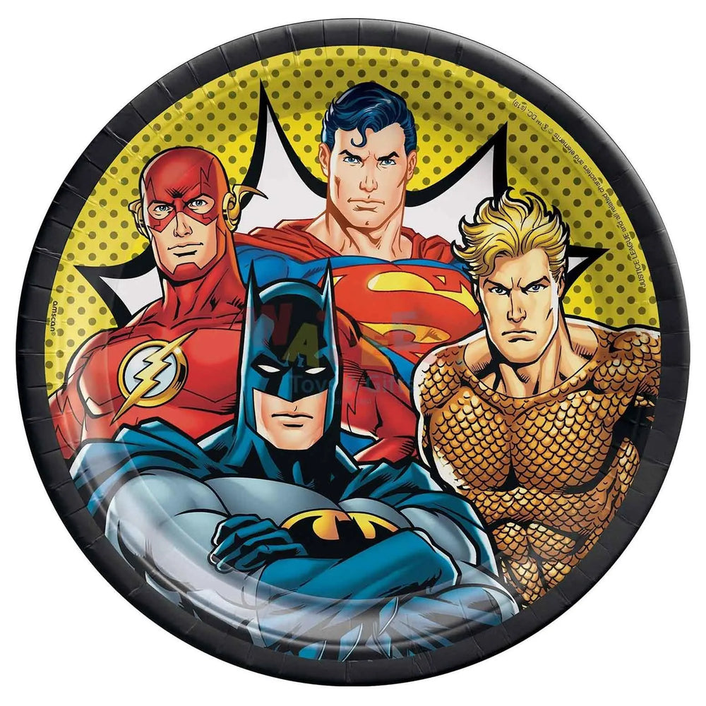 JUSTICE LEAGUE PAPER PLATES 9"8PC