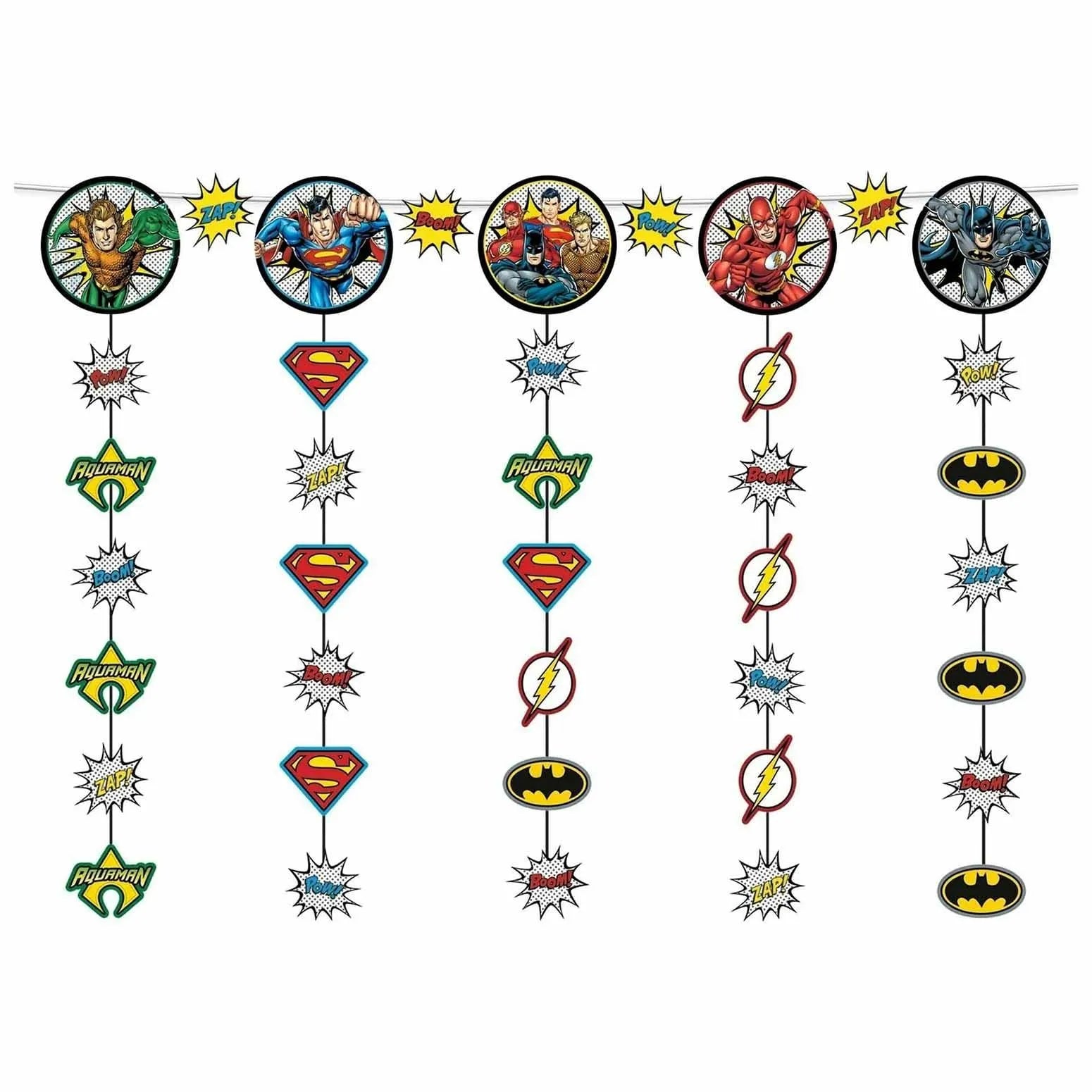 JUSTICE LEAGUE STRING HANG-DECOR,5P