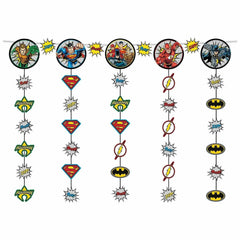 JUSTICE LEAGUE STRING HANG-DECOR,5P