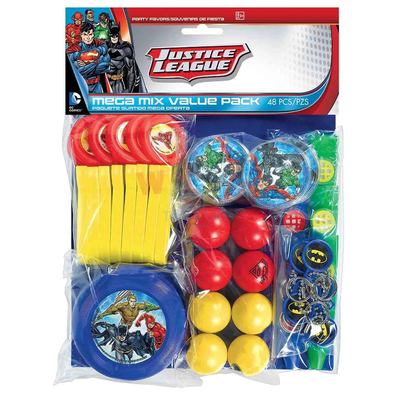 JUSTICE LEAGUE VALUEPACKFAVORS-48PC