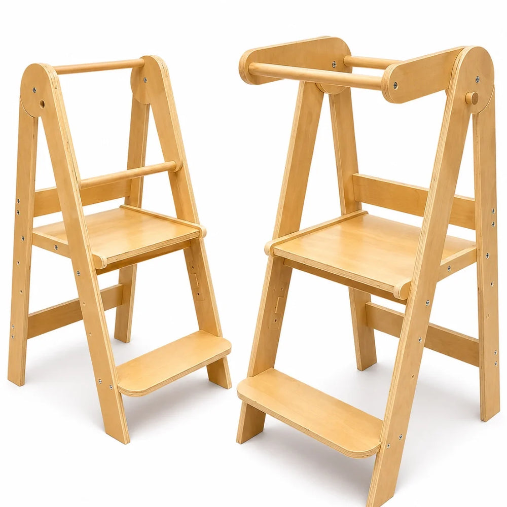 KAKA Kids Wooden Learning Tower Montessori Step Stool Kitchen Helper