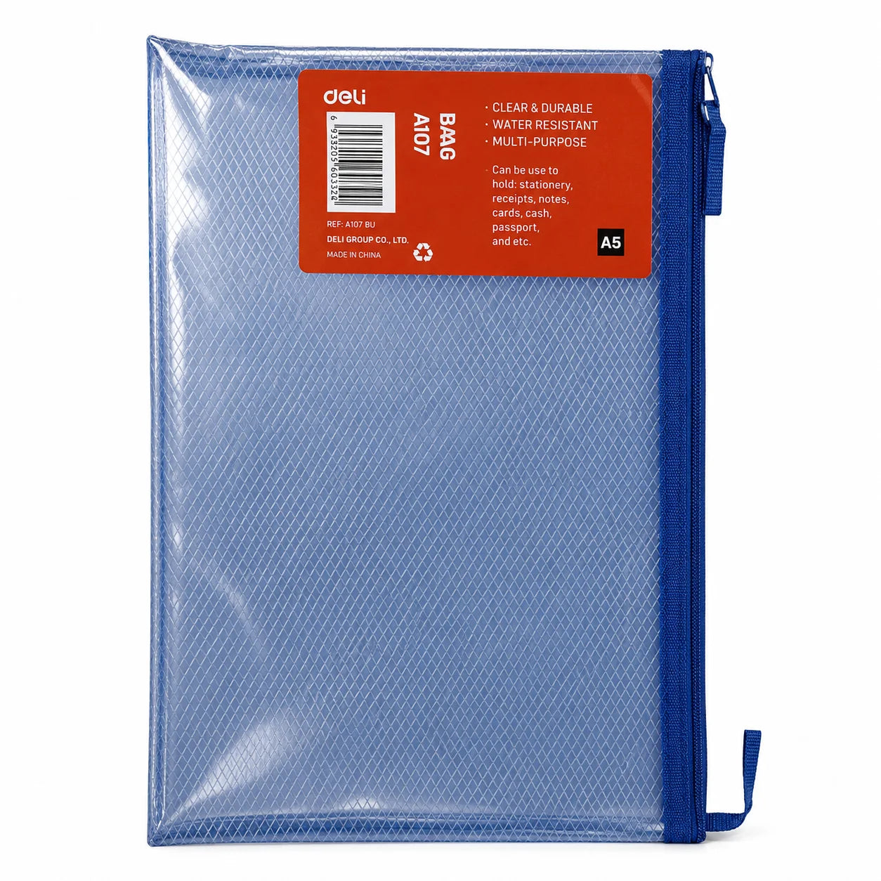 Kanji A3 Eva zipper bag Blue