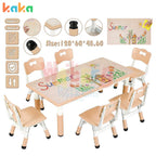 Kids Activity Table with 6 Adjustable Chairs