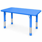 Kids Adjustable Rectangular Table Multi Color Height 48–60cm Study Play