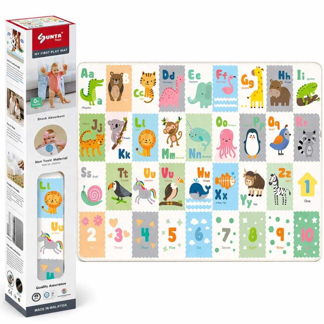 Kids Alphabet Number Baby Play Mat EVA Waterproof Anti-Slip Learning Floor