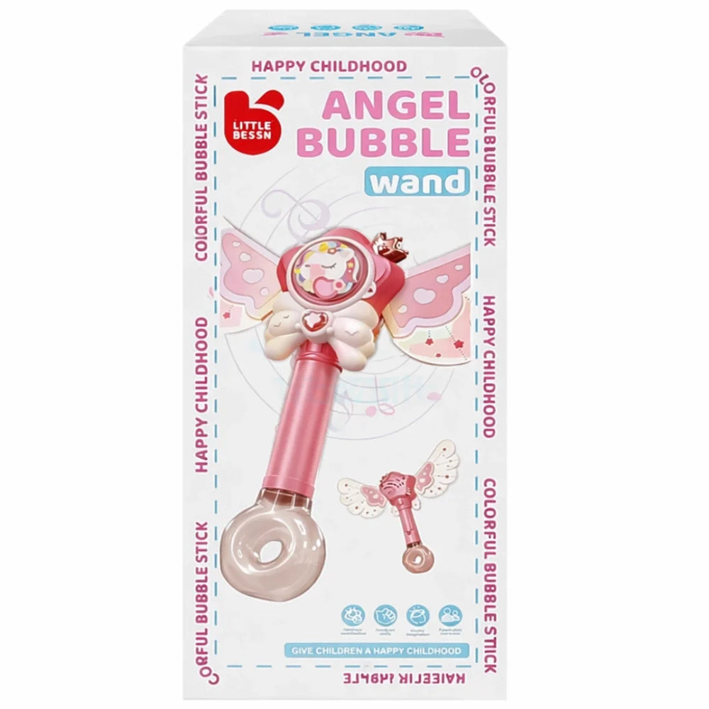 Kids Angel Wing Bubble Wand Light Pink 1 Piece Toy