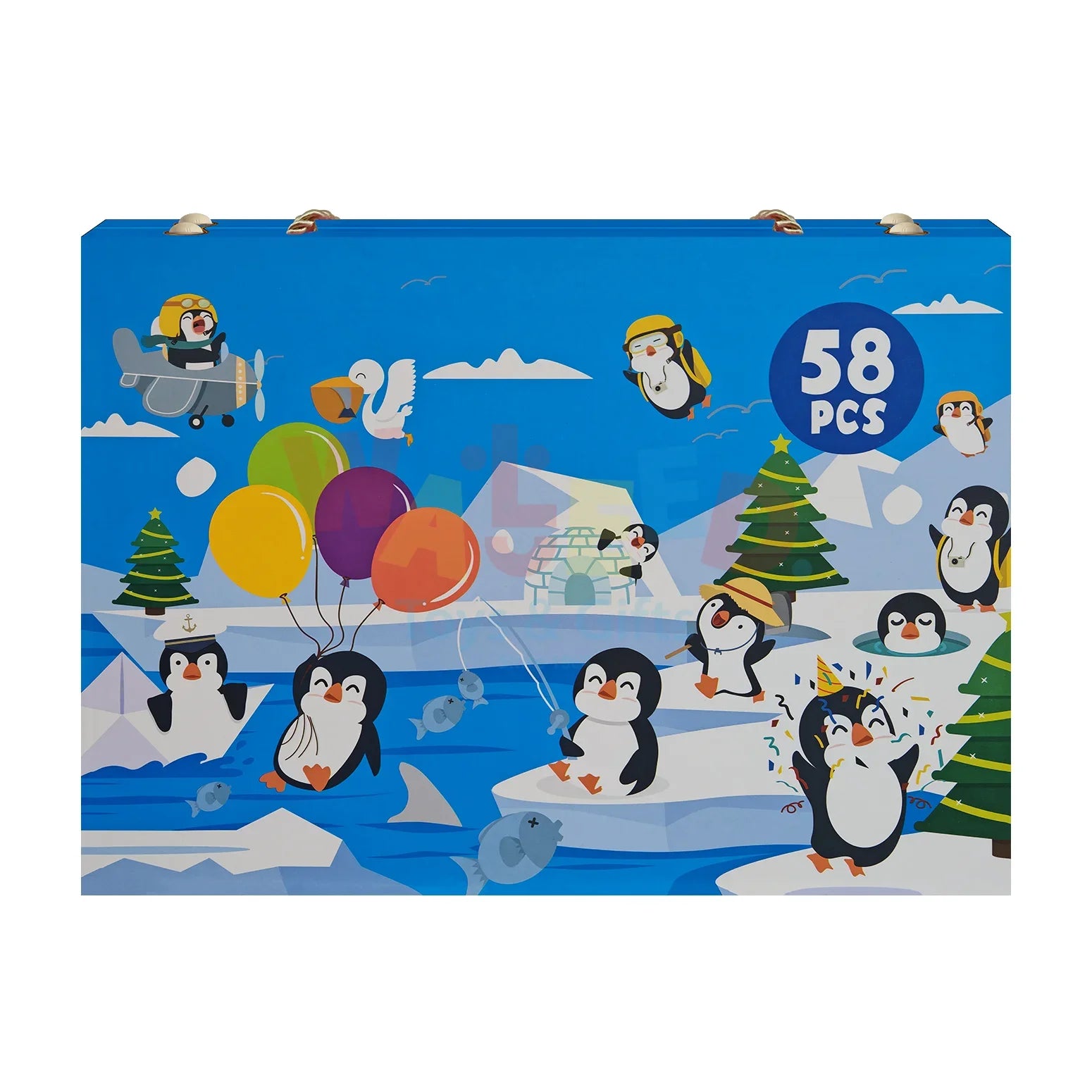 Kids Art & Drawing Set with Carry Case – 58 PCS