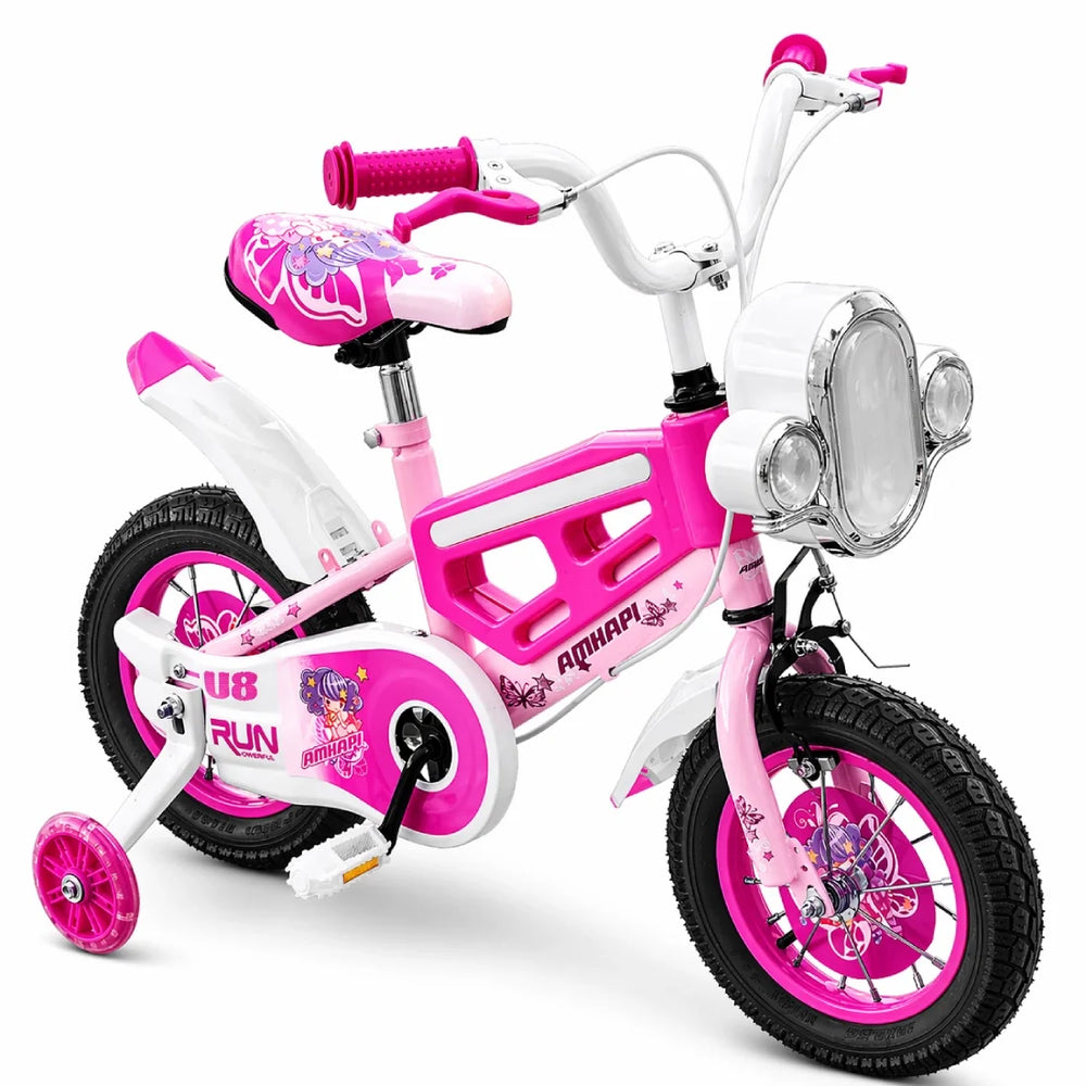 Kids Bicycle with Training Wheels Music Light Outdoor Ride