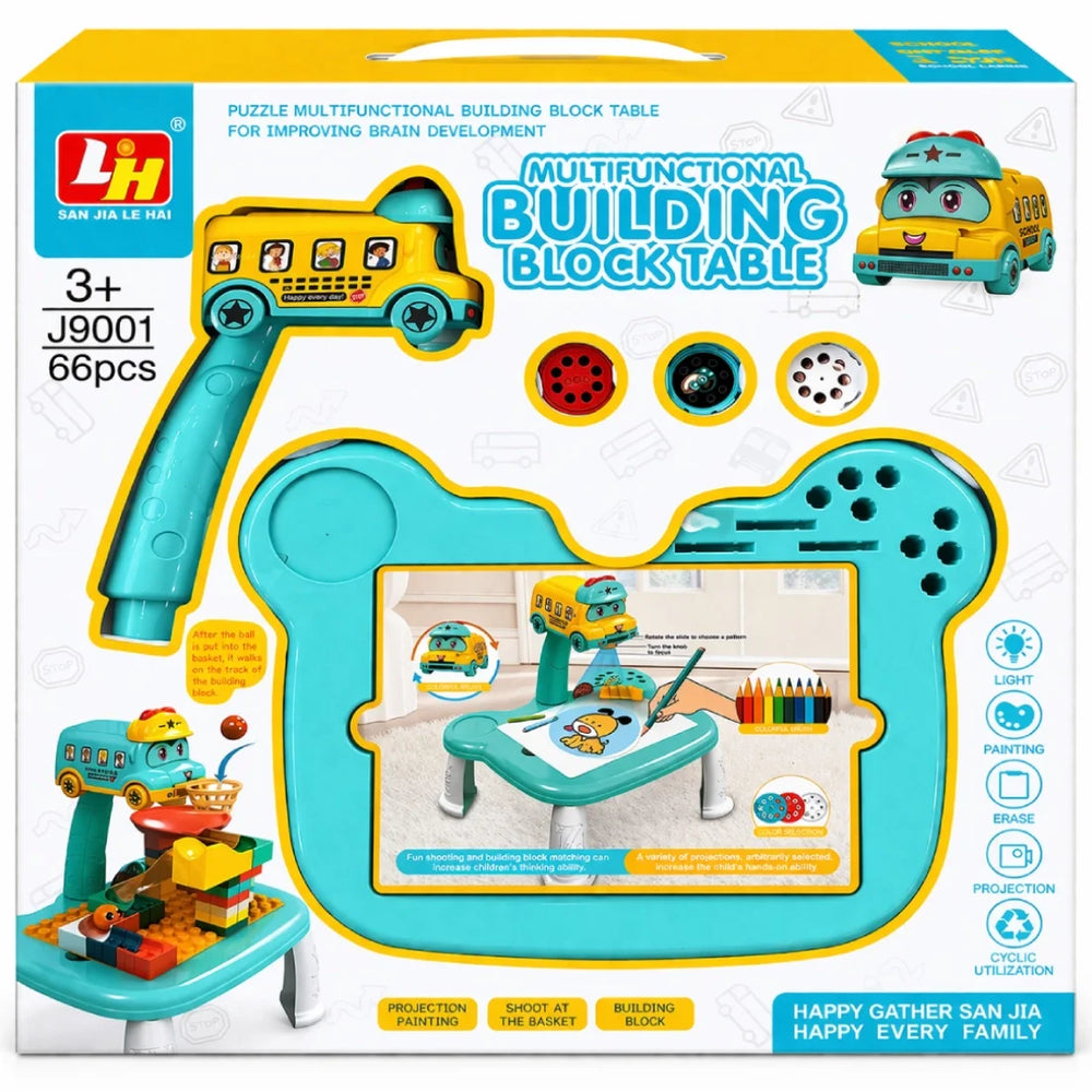 Kids Building Blocks Table Projection 1 Piece Drawing Toy