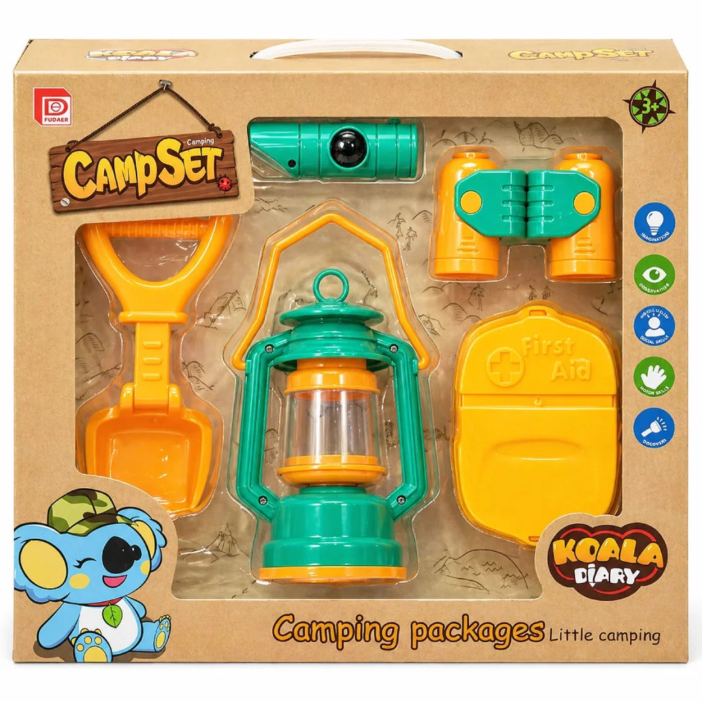 Kids Camping Play Set Adventure Gear Outdoor Explorer Activity Kit