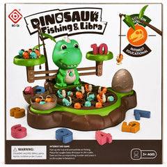 Kids Dinosaur Fishing Game Playset Balance Learning Numbers Activity