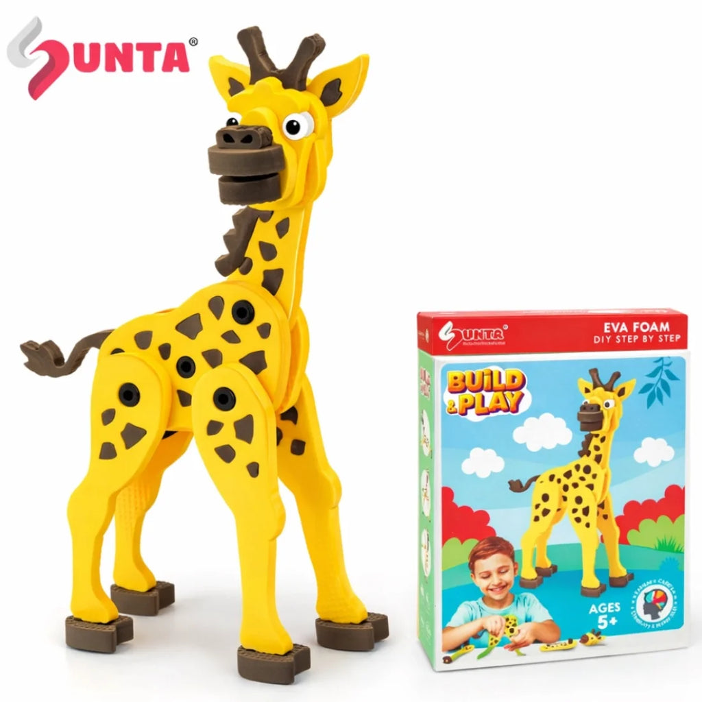 Kids DIY Foam Puzzle Giraffe Play Mat Creative Learning Toy