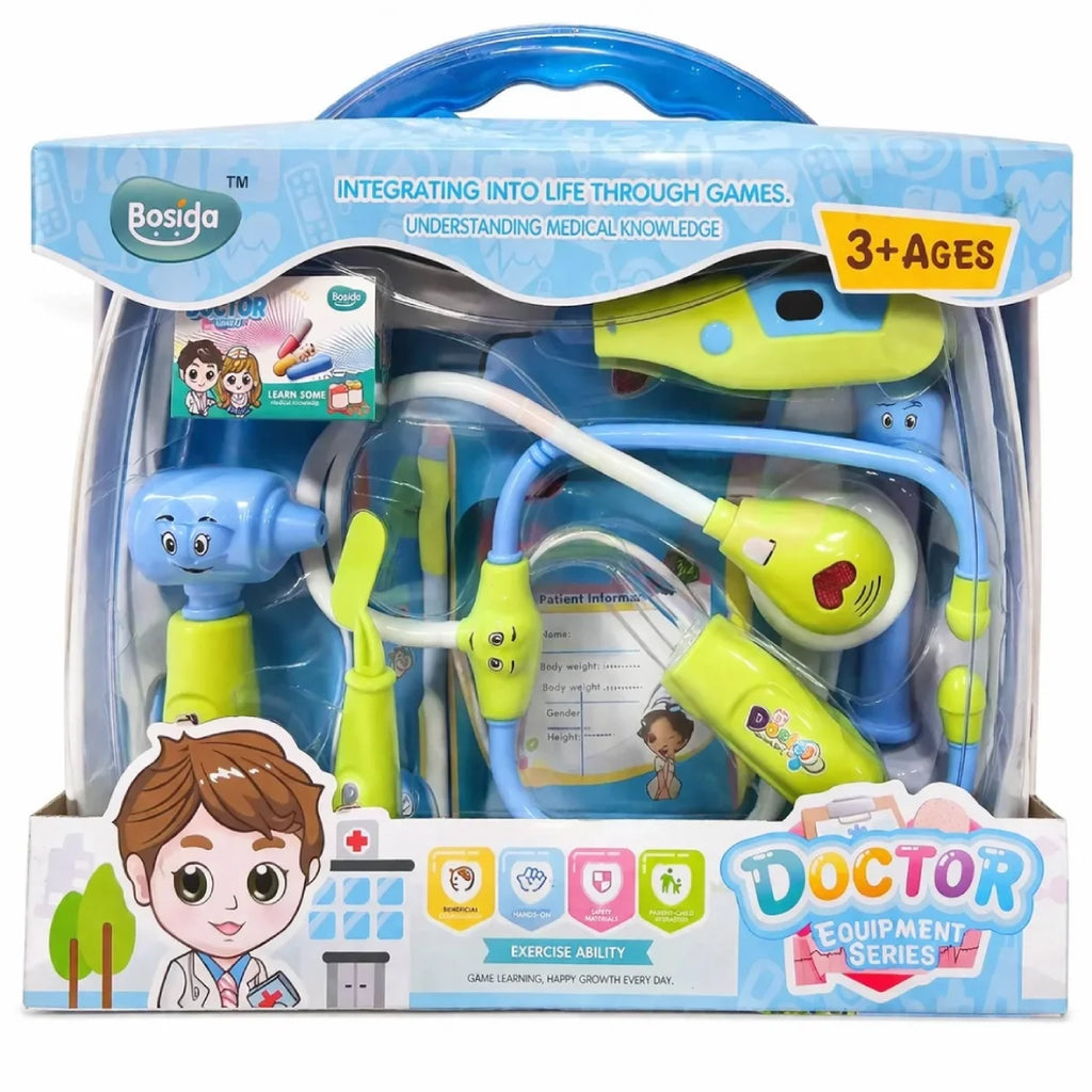 Kids Doctor Medical Kit Blue Set 12 Pieces Role Play Toy