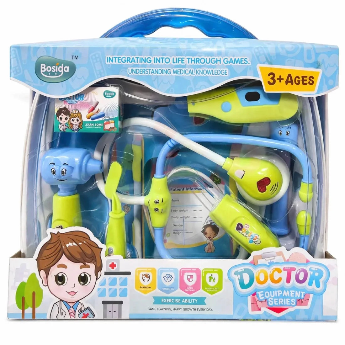 Kids Doctor Medical Kit Blue Set 12 Pieces Role Play Toy