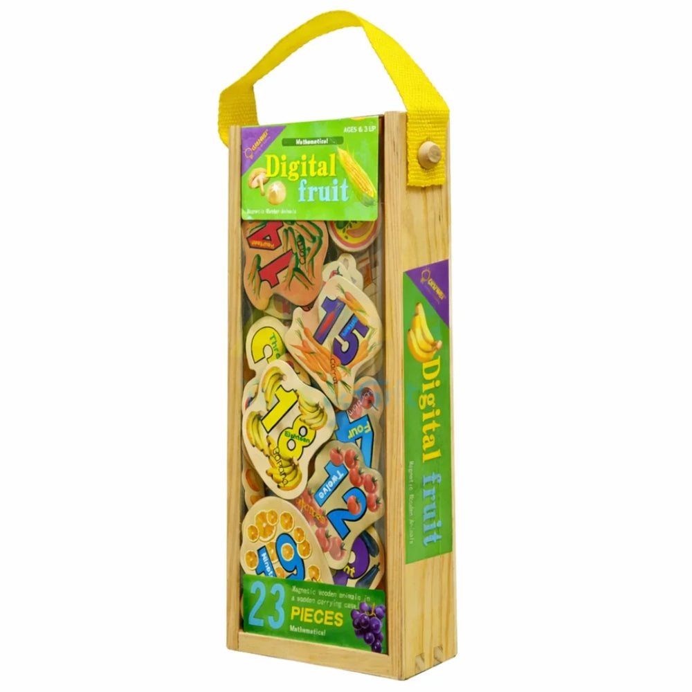 Kids Educational Wooden Fruit Number Game Magnetic Learning Set