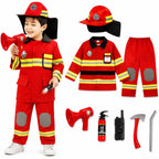 Kids Firefighter Costume Role Play Set with Accessories