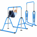 Kids Gymnastics Training Bar Adjustable Height with Foam Mat Indoor Fitness