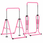 Kids Gymnastics Training Bar Adjustable Height with Foam Mat Indoor Fitness