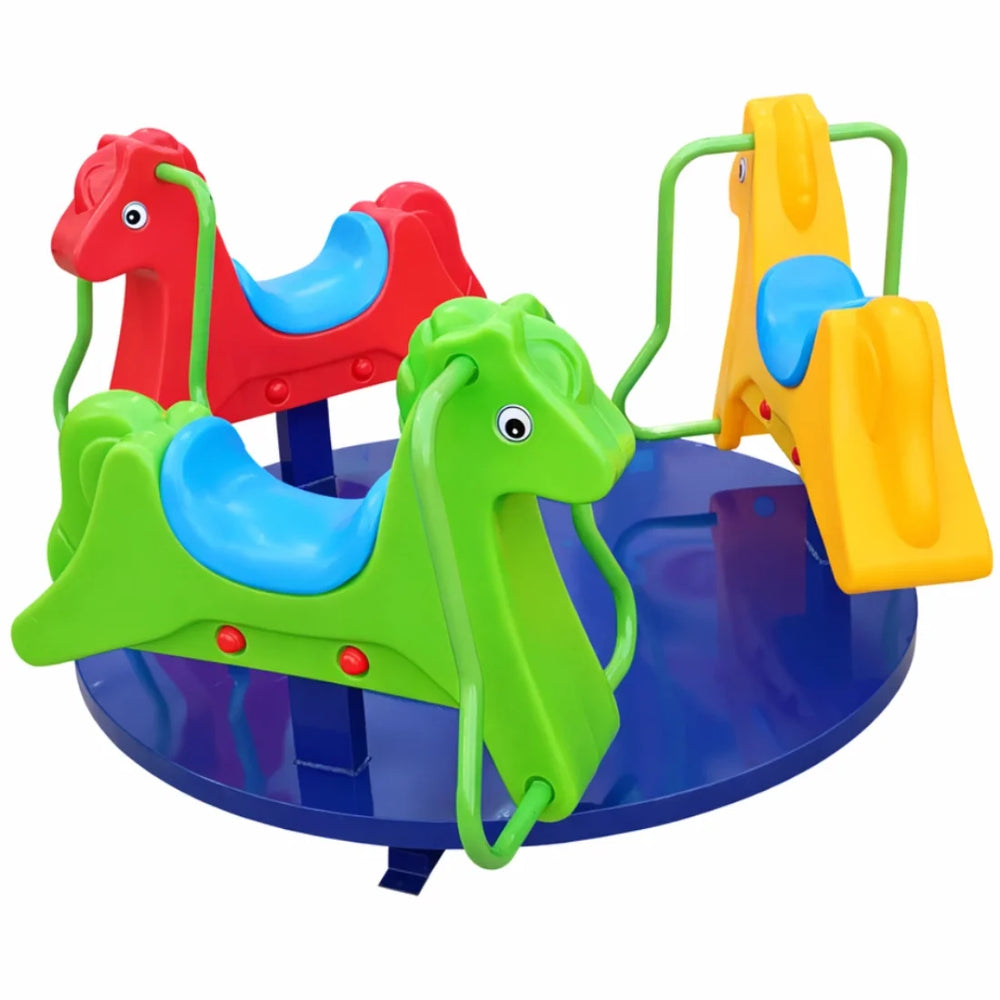 Kids Horse Merry Go Round Outdoor Playground Spinner Ride