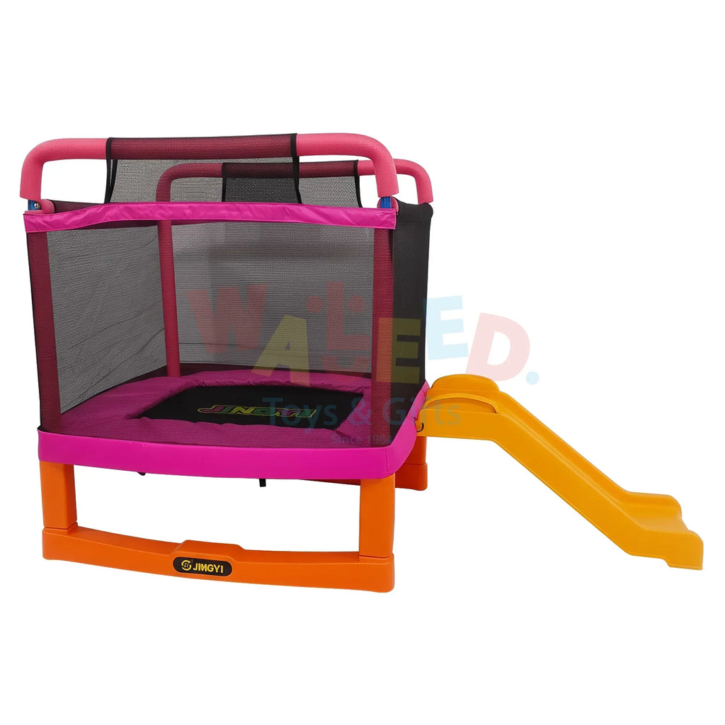 Kids Indoor & Outdoor Playset with Slide & Trampoline (222 × 126 × 133 cm)