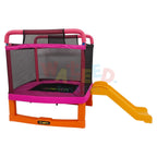 Kids Indoor & Outdoor Playset with Slide & Trampoline (222 × 126 × 133 cm)