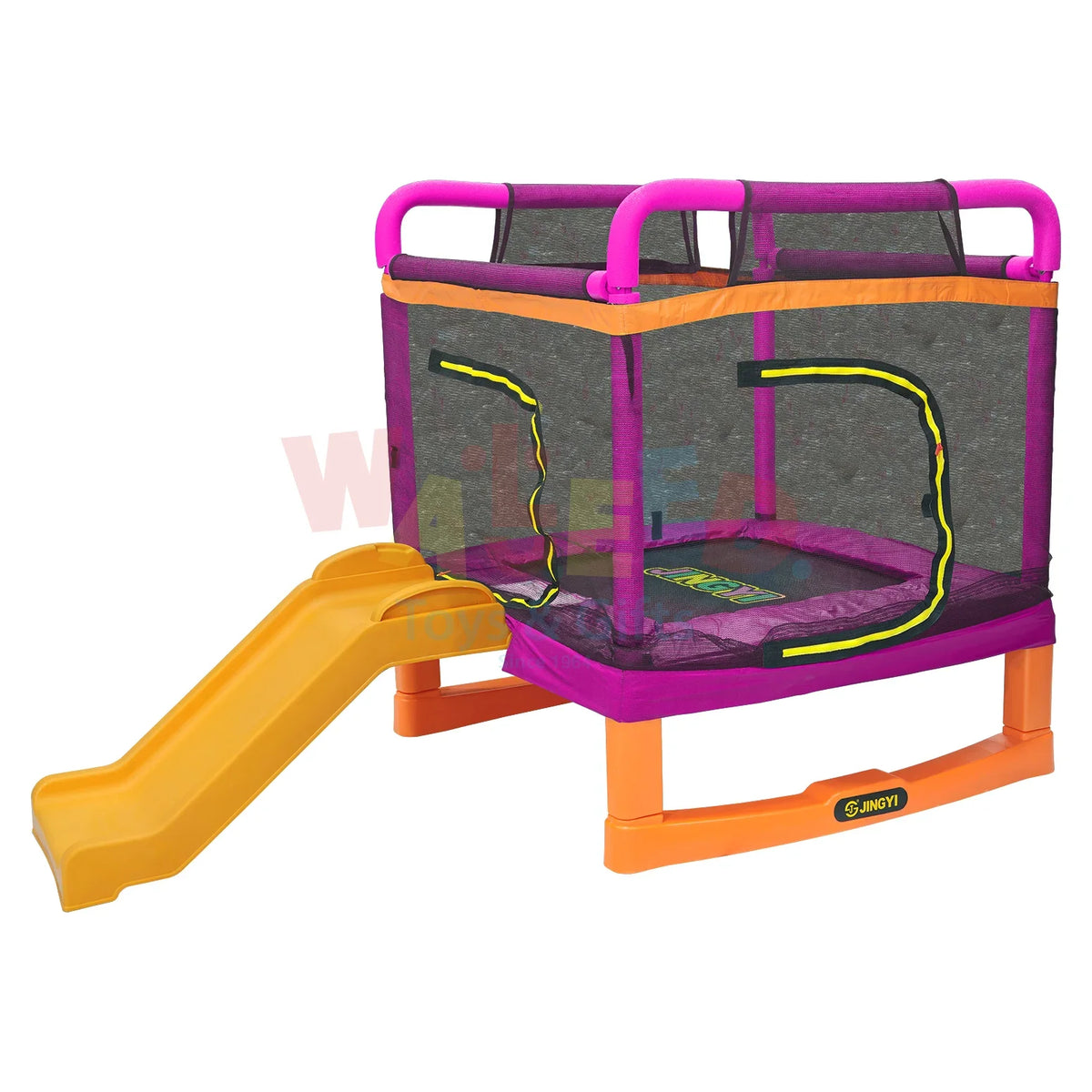 Kids Indoor & Outdoor Playset with Slide & Trampoline (222 × 126 × 133 cm)