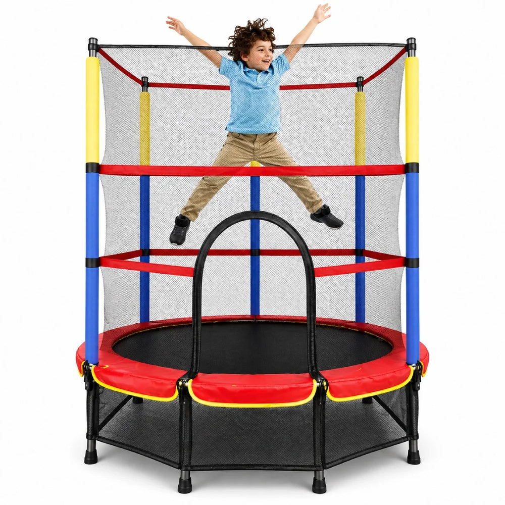 Kids Indoor Trampoline with Safety Net 140CM Active Play