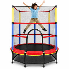 Kids Indoor Trampoline with Safety Net 140CM Active Play
