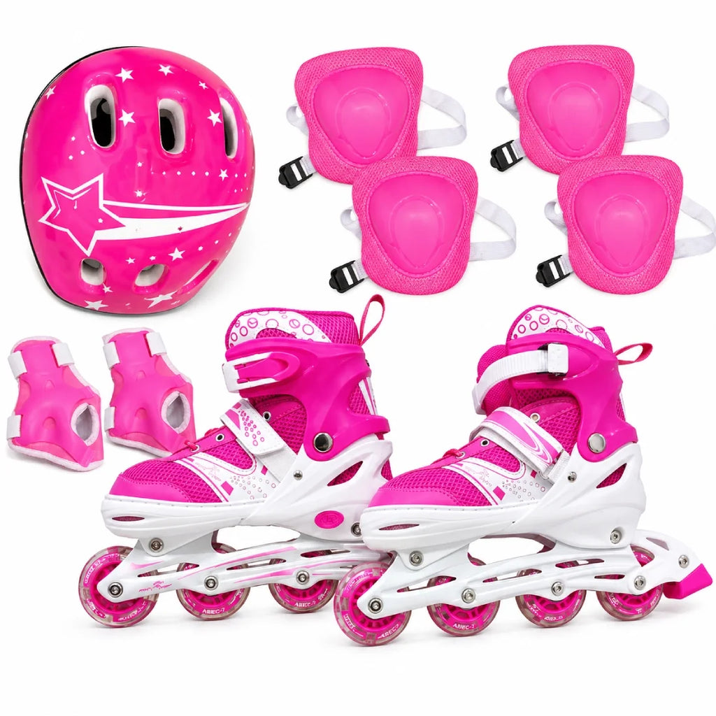 Kids Inline Skates Protective Gear Set